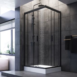 Душевой уголок Am.Pm Gem 100x80см чёрный матовый W90G-404-100280-BT